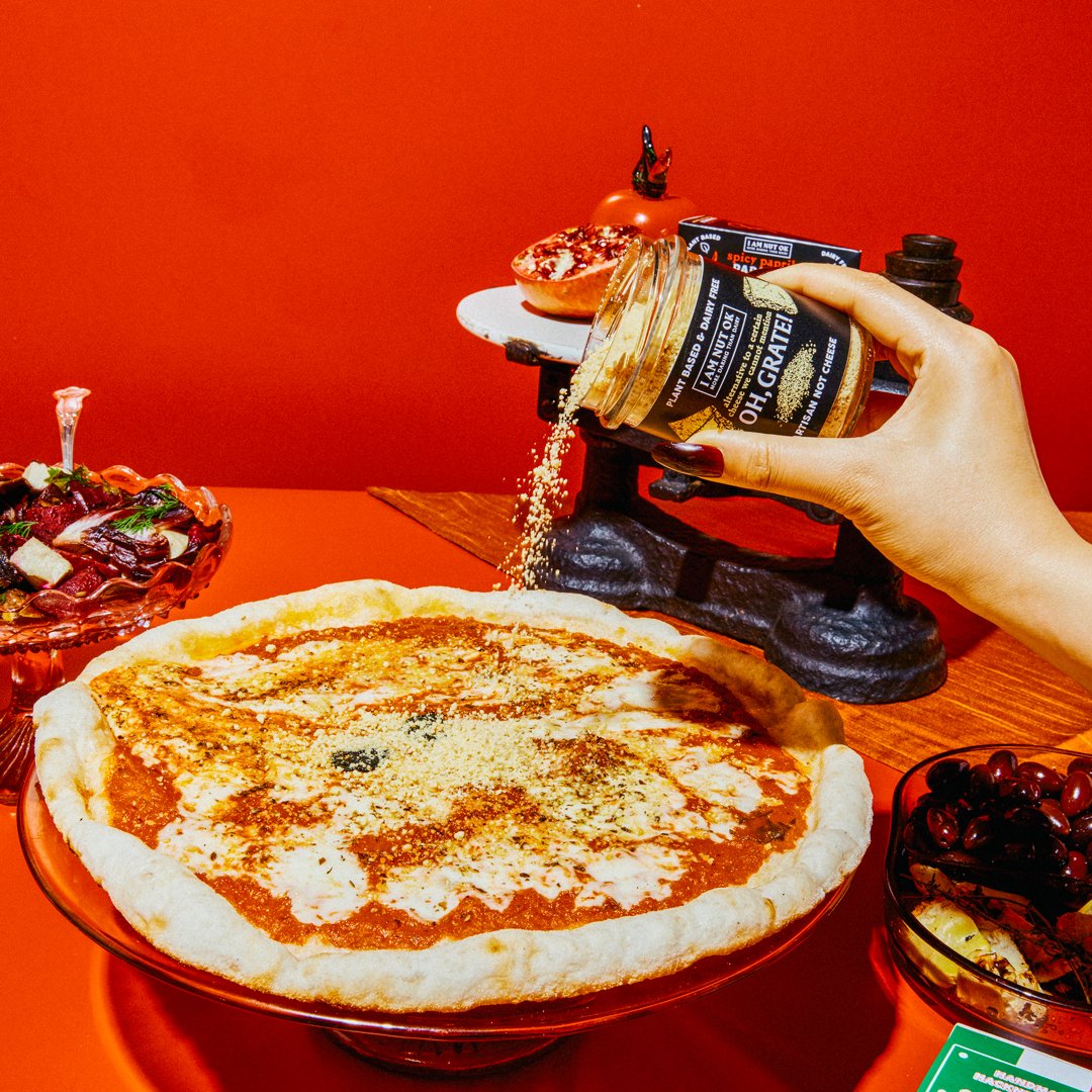 Vegan Pizza Topping Set - Includes Vegan Tomatoes, Parmesan & Mozzarella