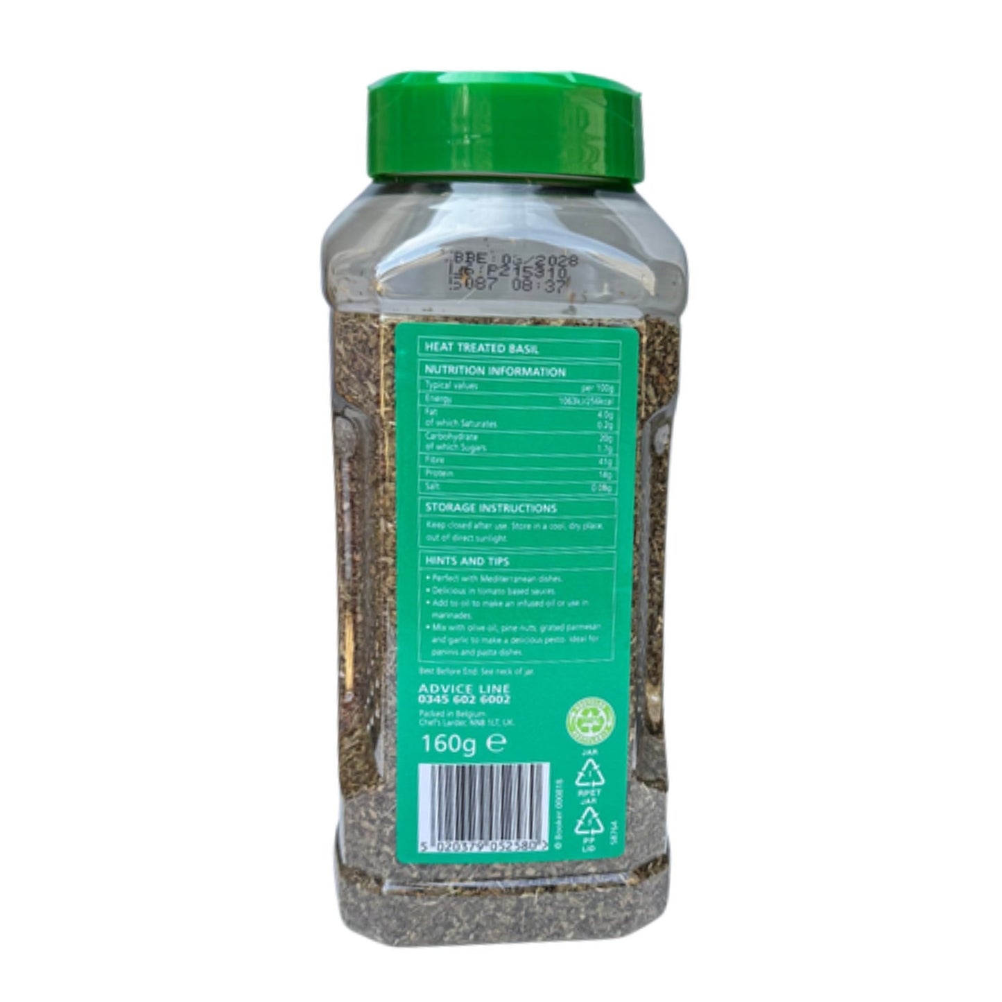 Dried Basil - 160g - Large Size
