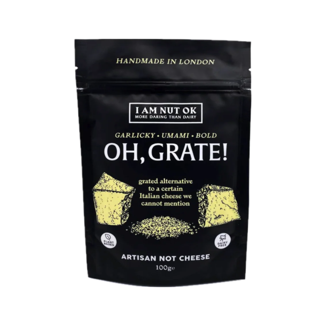 I am Nut OK - Oh, Grate! · Grated Italian Cheese Alternative (Not Parmesan) - Vegan Cheese