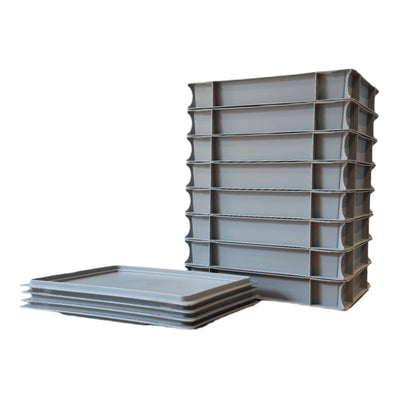Pizza Dough Ball Proving Trays and Lids - Bread Leavening - Fits in most Fridges - Stackable