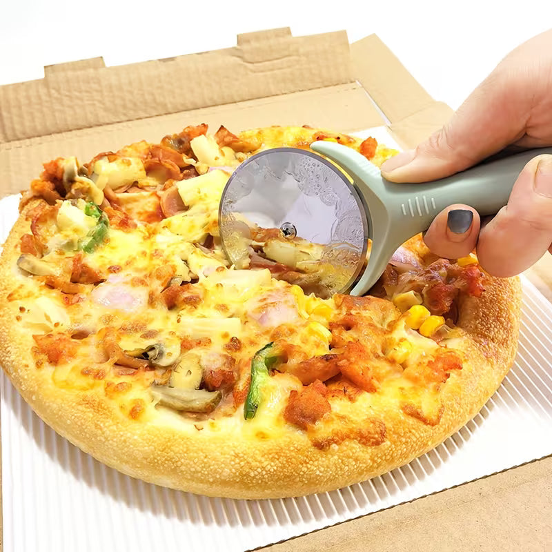 Stainless Steel Pizza Wheel Cutter - Ergonomic Handle - Durable 304 Stainless Steel