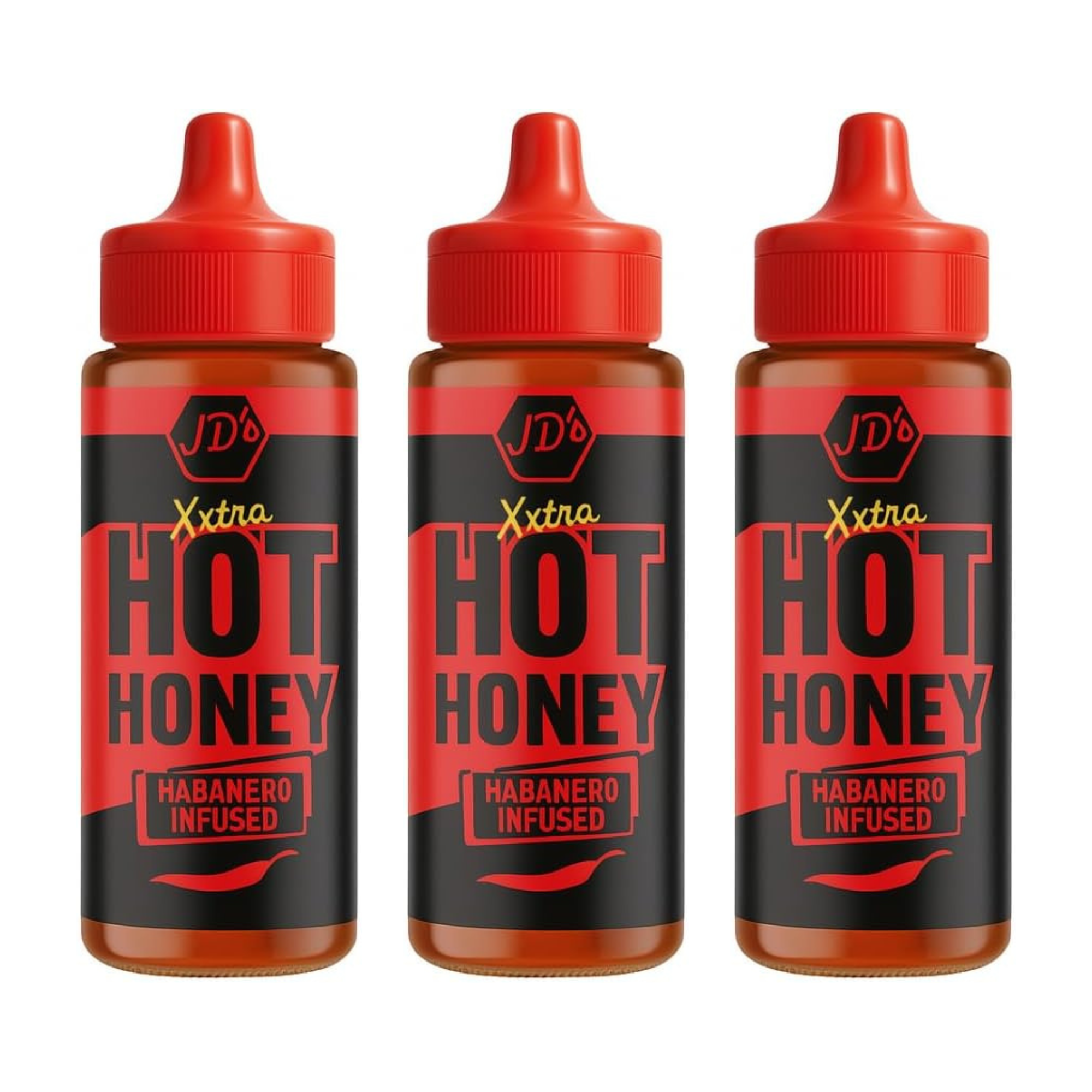 JD’s Hot Honey Sauce 260g – Jalapeño, Habanero & Chipotle Infused Honey