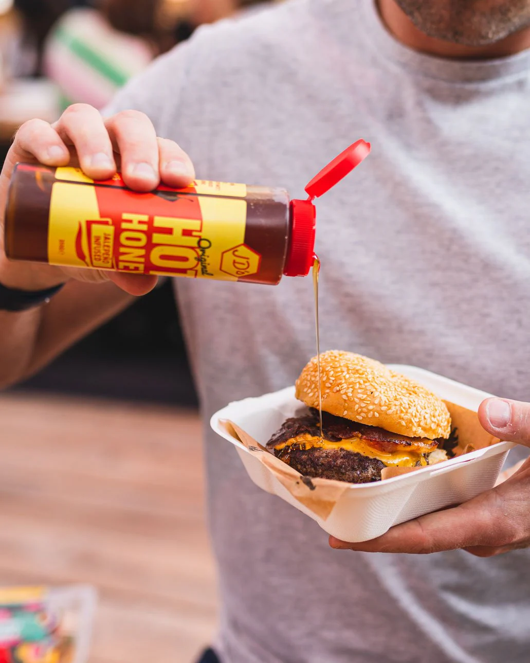 JD's Hot Honey Sauce - For Drizzling on Pizzas, Pastas - Jalapeno, Habanero, and Chipotle Infused Flavours