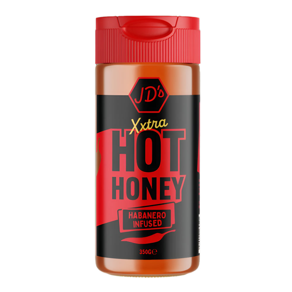 JD's Hot Honey Sauce - For Drizzling on Pizzas, Pastas - Jalapeno, Habanero, and Chipotle Infused Flavours