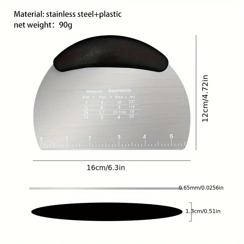 Pizza Dough Scraper - Stainless Steel