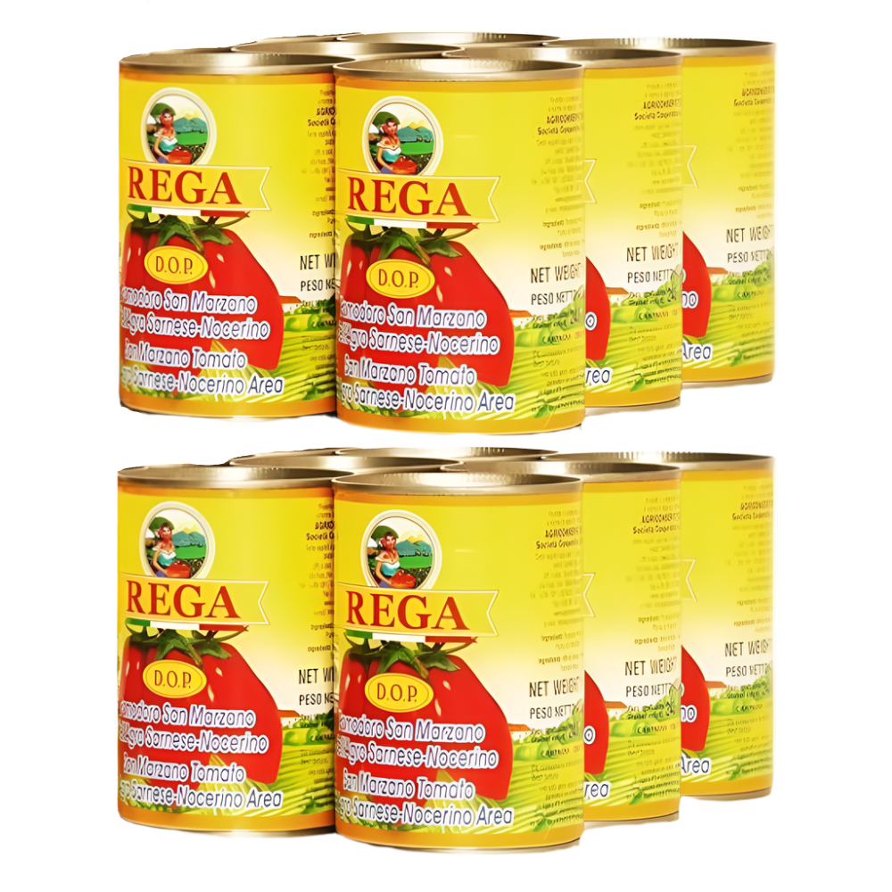 Rega San Marzano DOP Authentic Italian Whole Peeled Plum Tomatoes - 400g Tin