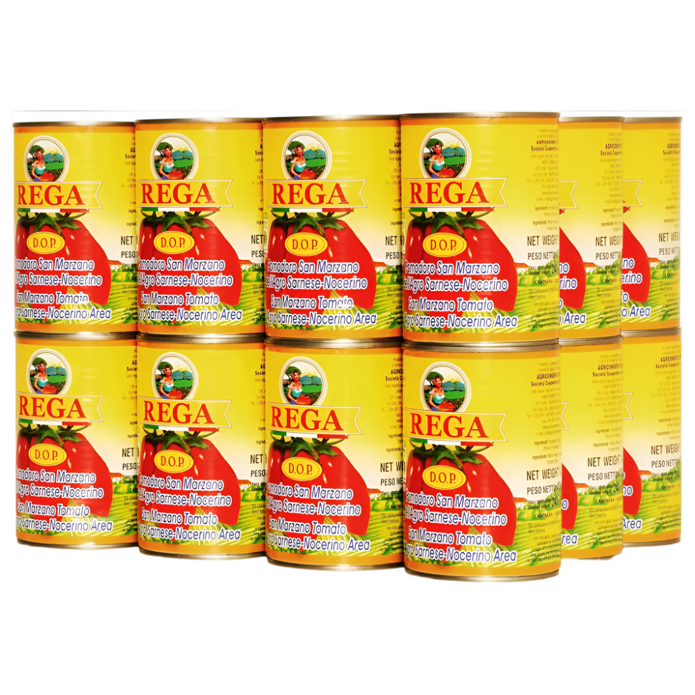 Rega San Marzano DOP Authentic Italian Whole Peeled Plum Tomatoes - 400g Tin